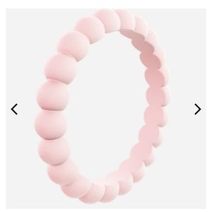 2 QALO Women's Stackable Bead Silicone Rings